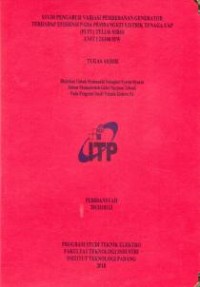 Image of Studi Pengaruh Variasi Pembebanan Generator Terhadap Efisiensi Pada Pembangkit Listrik Tenaga Uap (PLTU) Teluk sirih Unit 1 2x100 MW