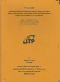 Image of Studi Analisis Alasan Pemilihan Moda Transportasi Umum Darat di Kota Padang (Studi Kasus Angkot (419) dengan Trans Padang, Rute Lubuk Buaya - Pasar Raya)