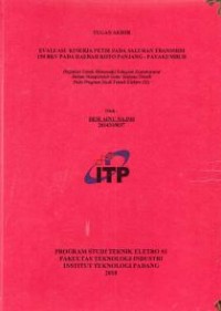 Image of Evaluasi Kinerja Petir pada Saluran Transmisi 150 BKV pada Daerah Koto Panjang-Payakumbuh