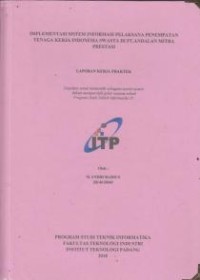 Image of Implementasi Sistem Informasi Pelaksana Penempatan Tenaga Kerja Indonesia Swasta di PT. Andalan Mitra Prestasi