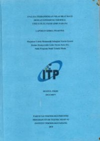 Image of Analisa Perbandingan Nilai Heat Rate dengan Effisiensi Thermal Unit II PLTG Pauh Limo Padang