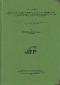 Image of Analisis Uji Ketelitian Atribut Tematik Peta RBI 50K Kota Padang, Padang Pariaman dan Kabupaten Pariaman NLP 0714-64, 0715-32, 0715-33, 0715-34, 0715-61, 0715-62