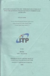 Image of Pengaruh Fraksi Volume Terhadap Sifat Fisik dan Mekanik Komposit Poliester / Serat Fimbristylish Globulosa