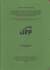 Image of Penggabungan Data Elevation Model (DEM) Darat dan Laut Menggunakan Lidar Batimetri Daerah Pantai Tanjun Glesung Kabupaten Pandenglang Provinsi Banten