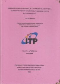 Image of Perbandingan Algoritma Rc4 dan RC5 dalam Analisa Komputasi Proses Enkripsi dan Deskripsi Untuk Keamanan Data