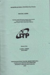 Image of Modifikasi Meja Potong Plat Baja