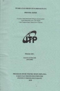 Image of Pembuatan Mesin Pengiris Bawang