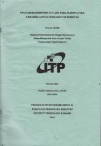 Image of Perhitungan Efisiensi Kerja Pompa Sentrifugal Pada Proses Pengolahan Garam Bahan Pembuatan Clorin CL2 di PT Indah Kiat Perwang Riau