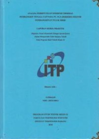 Image of Analisa Perhitungan Edisiensi Thermal Pembangkit Tenaga Uap Pada PT. PLN (Persero) Sektor Pembangkitan Teluk Sirih