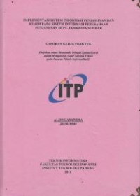 Image of Implementasi Sistem Informasi Penjaminan dan Klaim Pada Sistem Informasi Perusahaan Penjamin di PT. Jamkrida Sumbar
