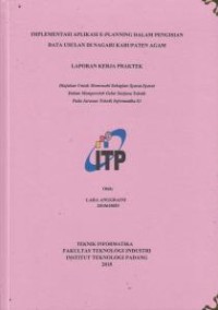 Image of Implementasi Aplikasi E-Planning Dalam Pengisian Data Usulan di Nagari Kabupaten Agam