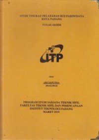 Image of Studi Tingkat Pelayanan Bus Pariwisata Kota Padang