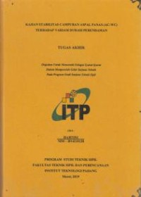 Image of Kajian Stabilitas Campuran Aspal Panas (AC-WC) Terhadap Variasi Durasi Perendaman