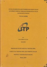 Image of Studi Analisis Pengaruh Parkir Pada Badan Jalan (On Street Parking) Terhadap Kinerja Ruas Jalan Damar Kota Padang