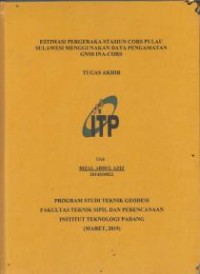 Image of Estimasi Pergerakan Stasiun Cors Pulau Sulawesi Menggunakan Data Pengamatan GNSS INA-Cors