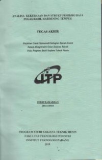 Image of Analisa Kekerasan dan Strukturmikro Baja Pegas Hasil Hardening Temper