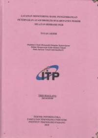 Image of Layanan Monitoring Hasil Pengembangan Peternakan Ayam Broiler di Kabupaten Pesisir Selatan Berbasis Web