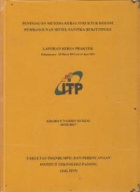 Image of Peninjauan Metoda Kerja Struktur Kolom Pembangunan Hotel Santika Bukittinggi