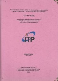 Image of Multimedia Interaktif Pembelajaran Geografi Dengan Materi Litosfer Berbasis Android